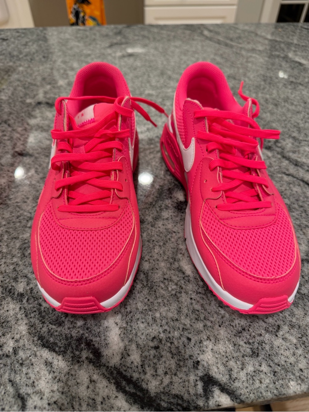Nike Women's Hot Pink Mesh AirMax Running Sneakers with White Swoosh